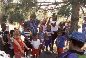 Sr. Joanne Blessing the Children