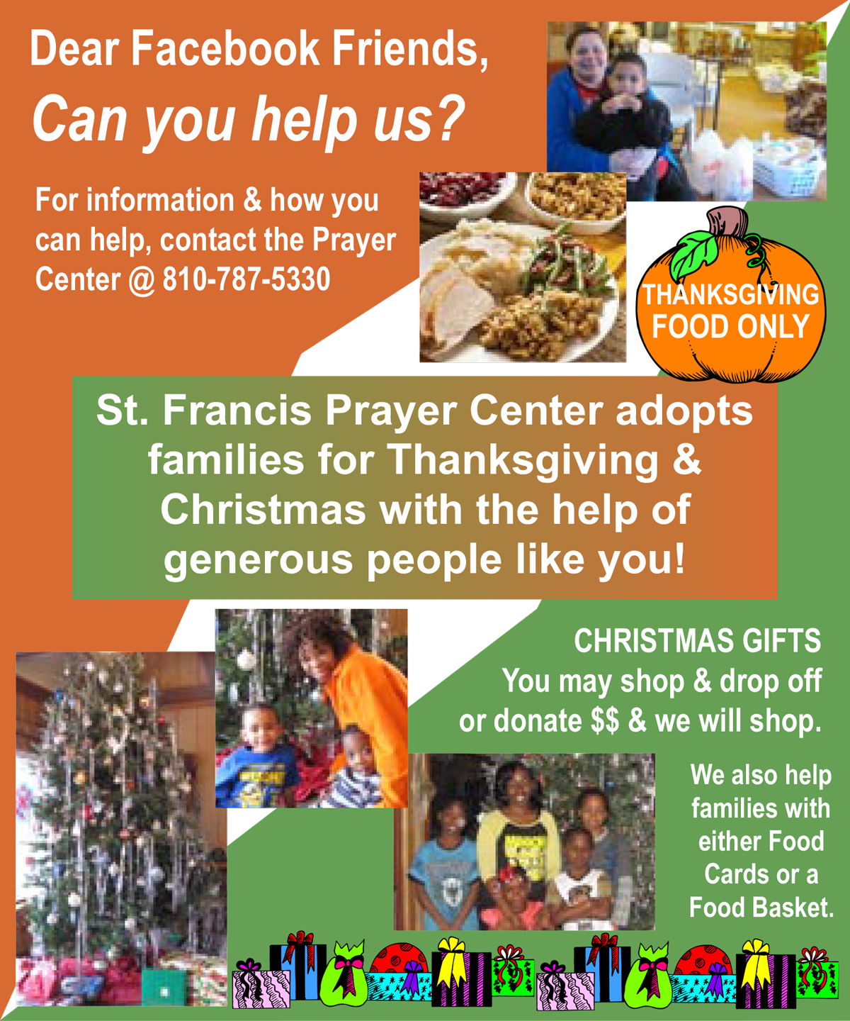 Thanksgiving and Christmas Adopt-A-Family